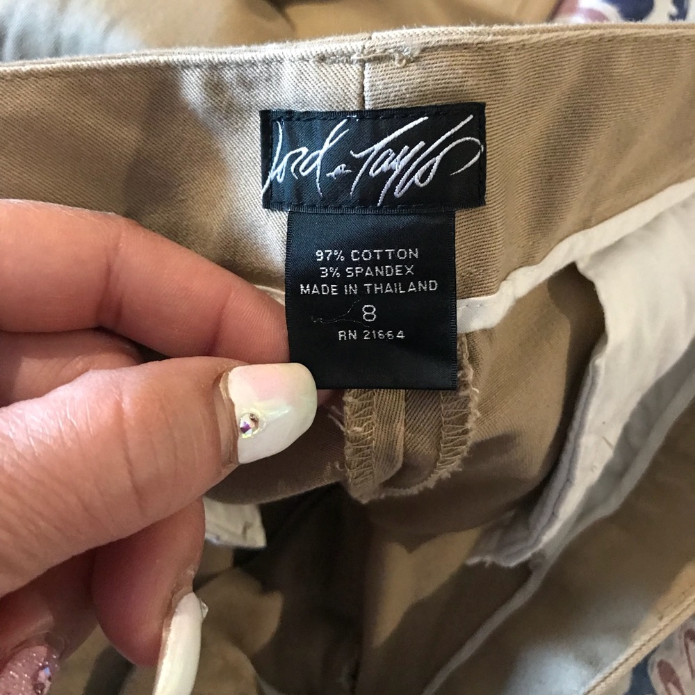 Tan Lord & Taylor Khakis Dress Slacks π Cropped - Picture 3 of 8